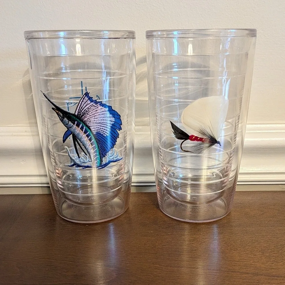 Tervis Tumbler Set of 6 16oz Insulated Glasses Guy Harvey Margaritaville Flowers